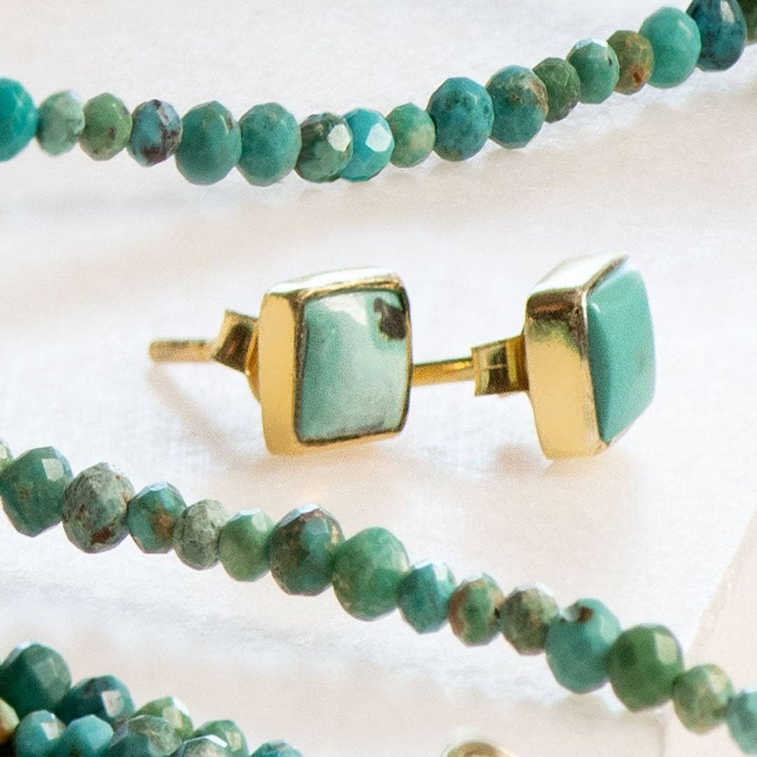 Keepsake Turquoise Necklace, Gold