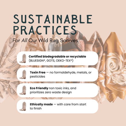 Tack Room Treasure Wild Rag Western Silk Scarf