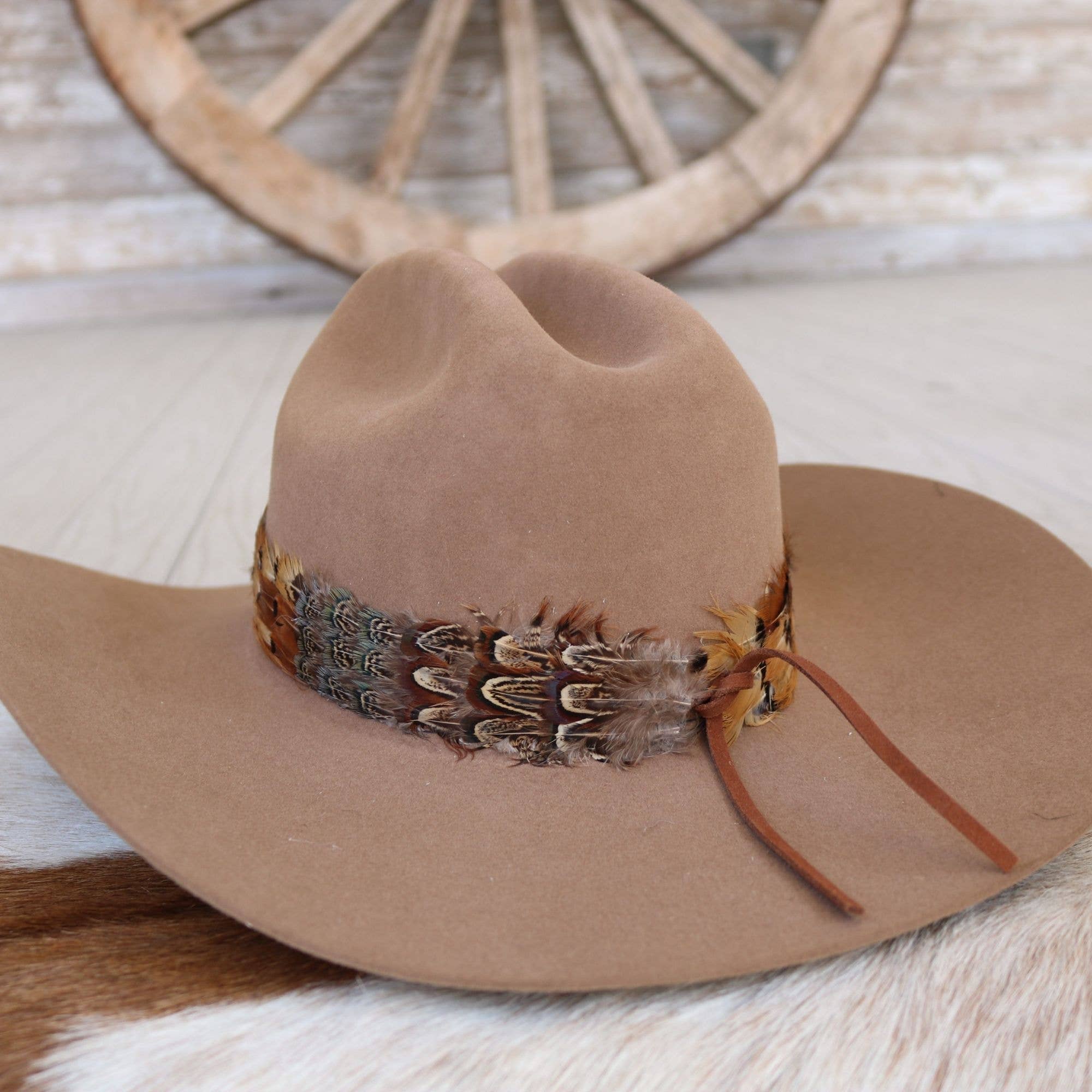 Shikoba Feather Western Hat Band