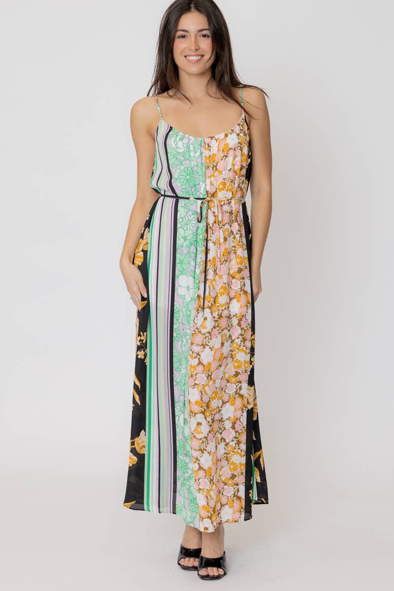 Multi Print Cami Maxi Dress