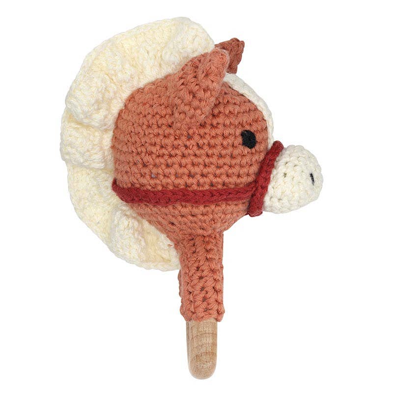 The Little Ranch Horse Knit Rattle