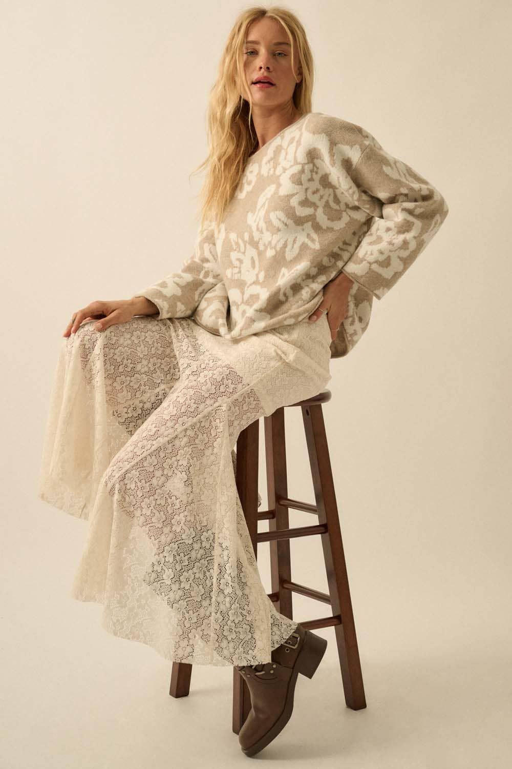 Ecru Fields Lace Skirt