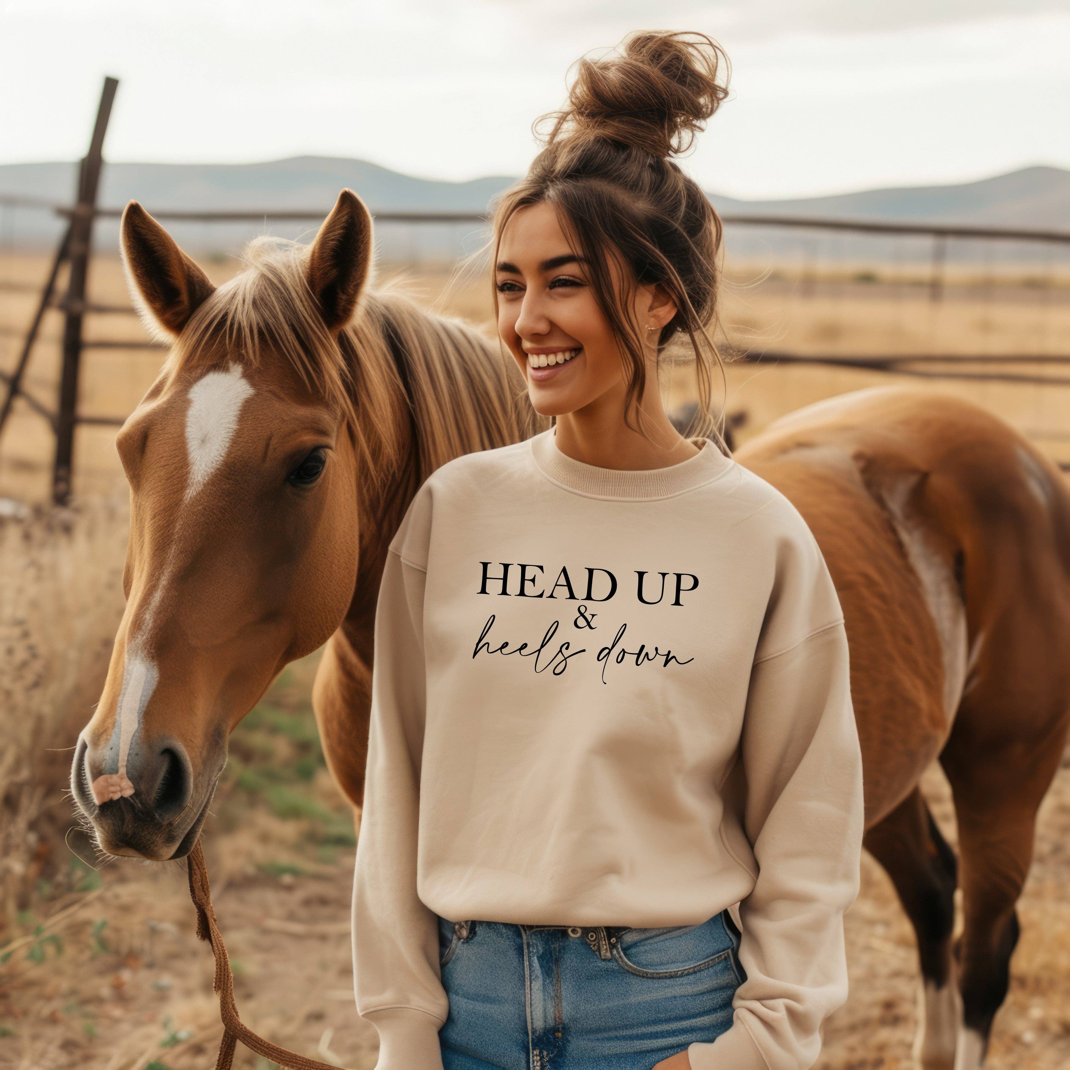 Head up & Heels Down Sweatshirt, Sand