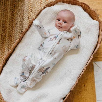 Boone Zip-Up Footie Pajama