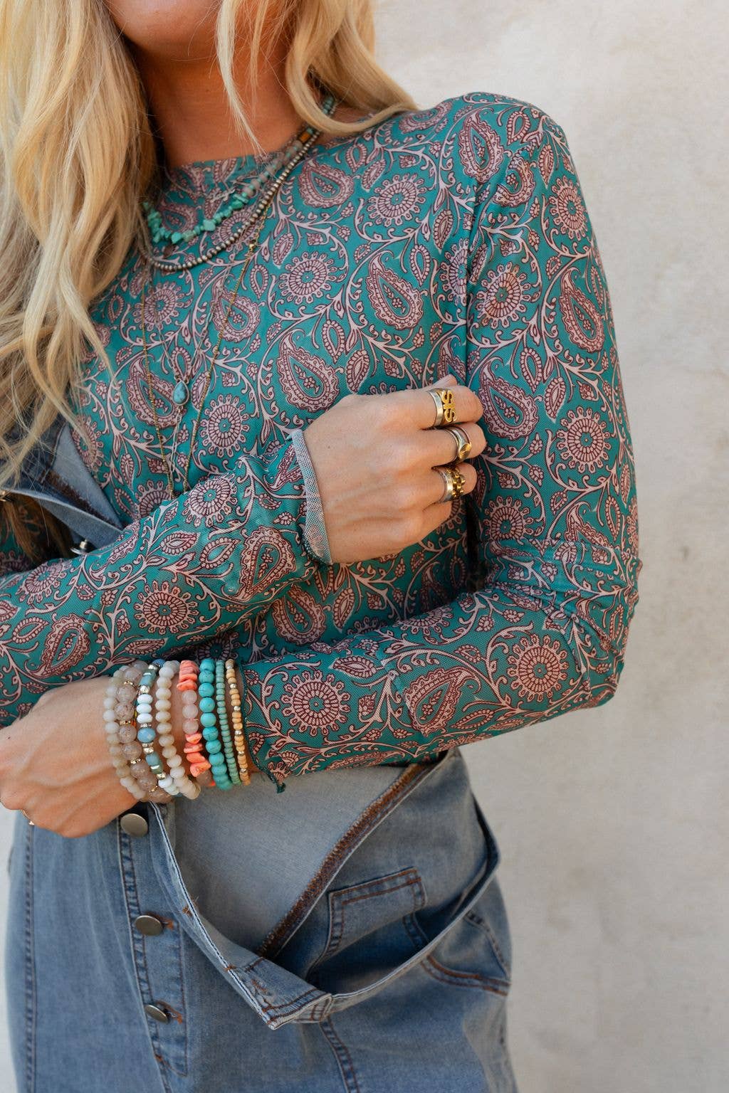 Sapphire Sky Paisley Top