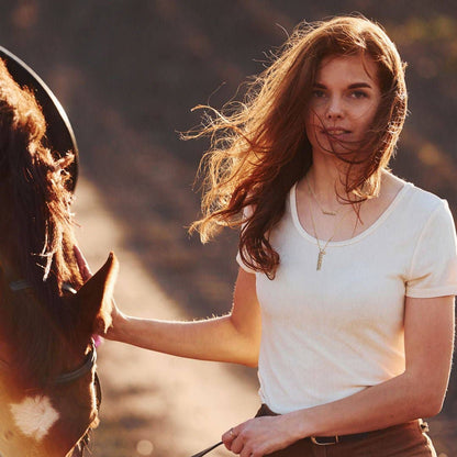 Horse Girl Dog Tag Necklace