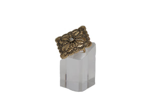 Gold Diamond Concho Ring