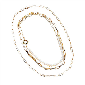 Matte Gold Large Chain Link Layering Necklace-24 inches 255o: Gold