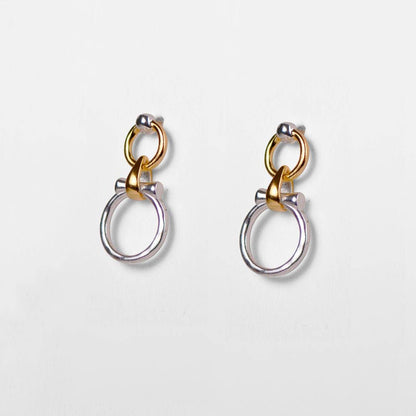 Aikon - Horse Bit Equestrian Earring Two Tone