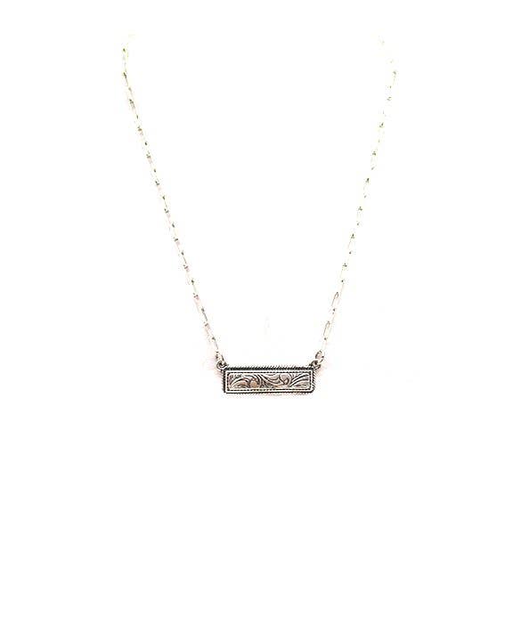 Canyon Etch Bar Necklace