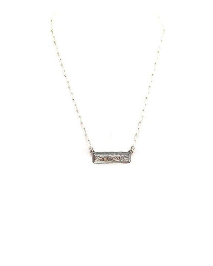 Canyon Etch Bar Necklace