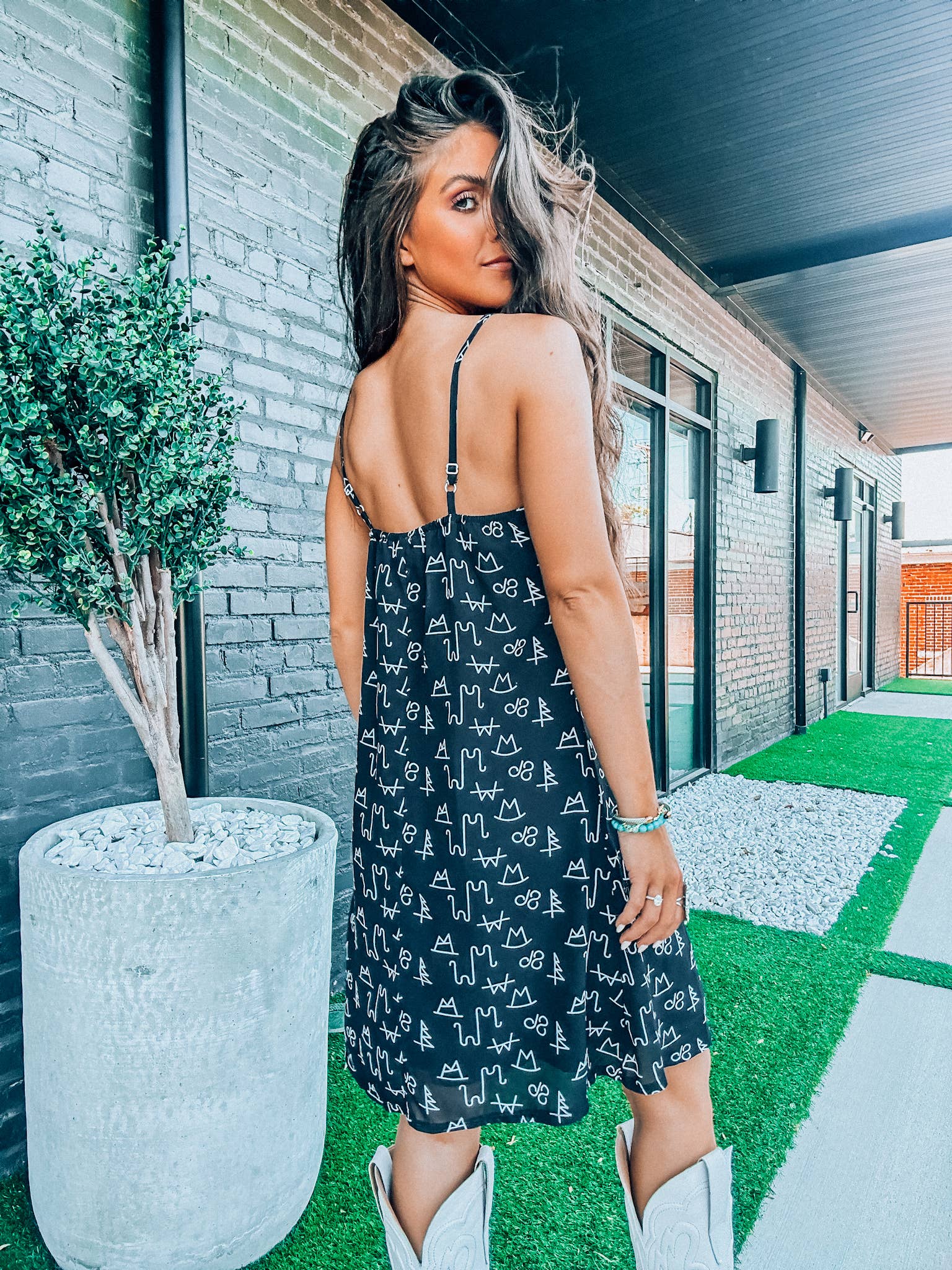 Black Brand Tank Dress