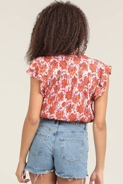 Red Clay Rose Blouse