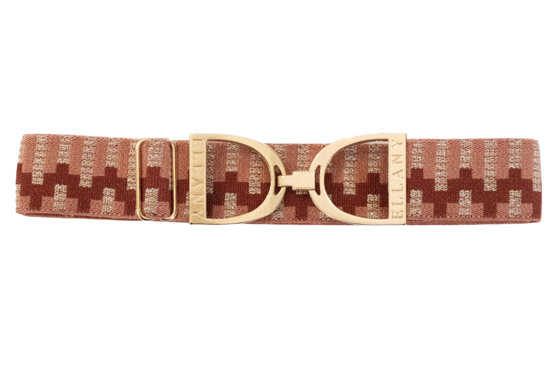 Ellany Rose Lyndon - 1.5&quot; Gold Stirrup Elastic Belt