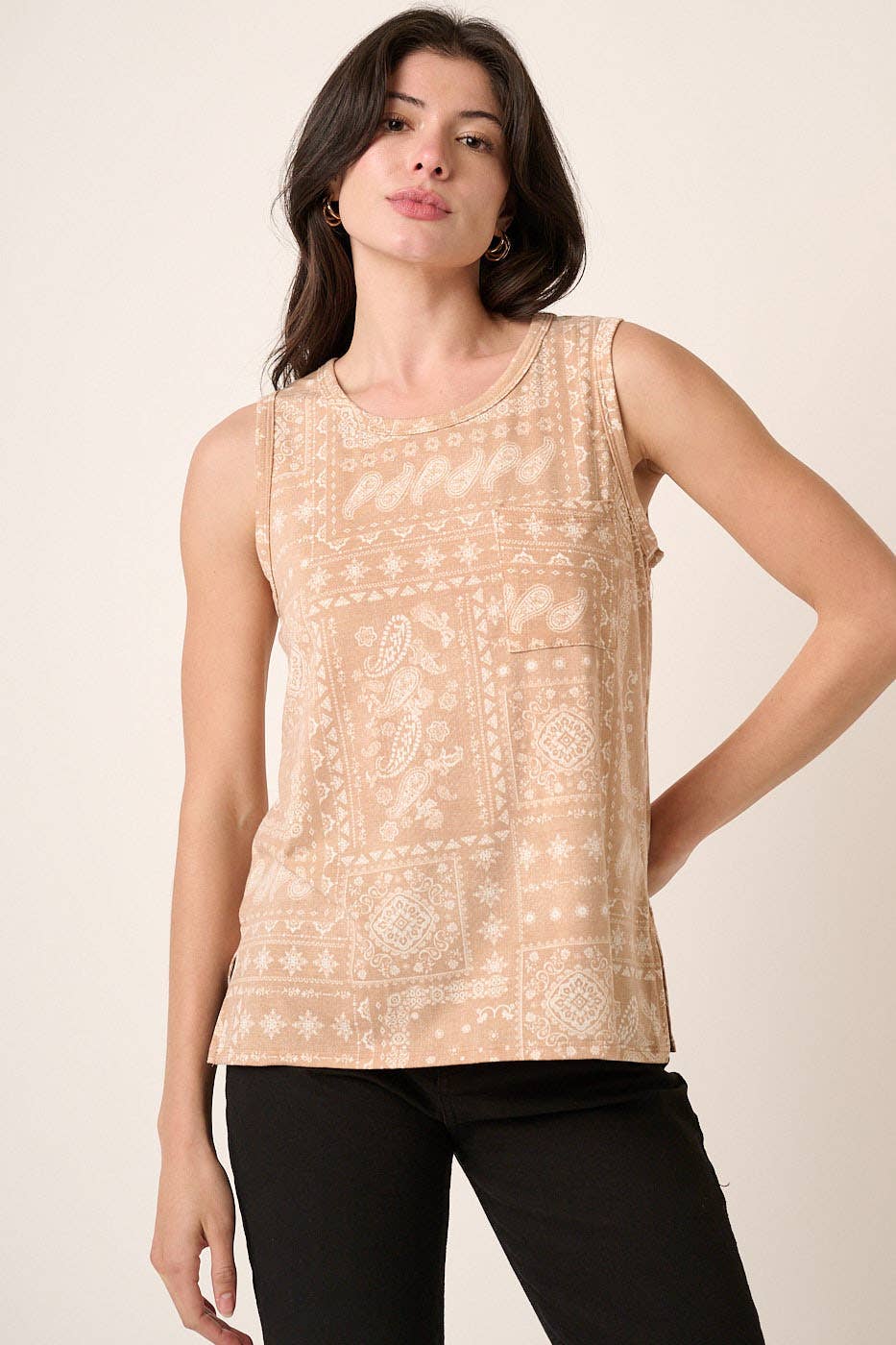 Paisley Print Tank Top