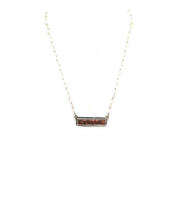 Canyon Etch Bar Necklace