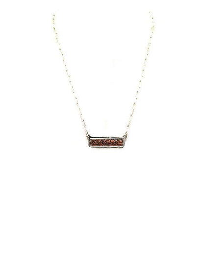Canyon Etch Bar Necklace