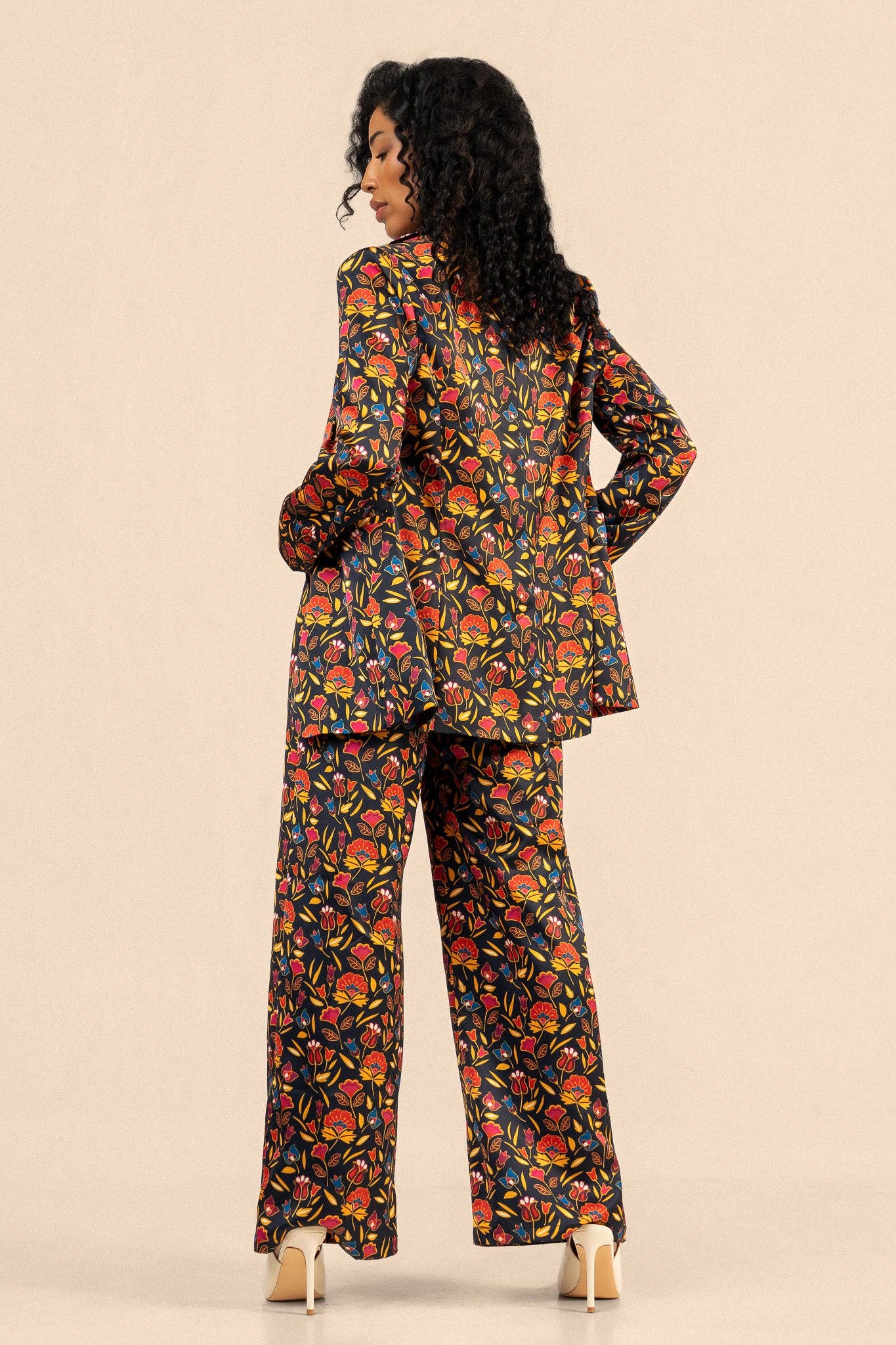 Mountain Crow Floral Suit Blazer