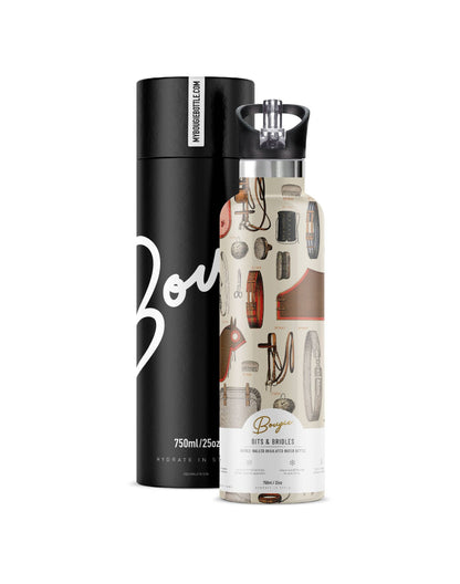 Bits and Bridles 25oz. Insulated Flask Water Bottle