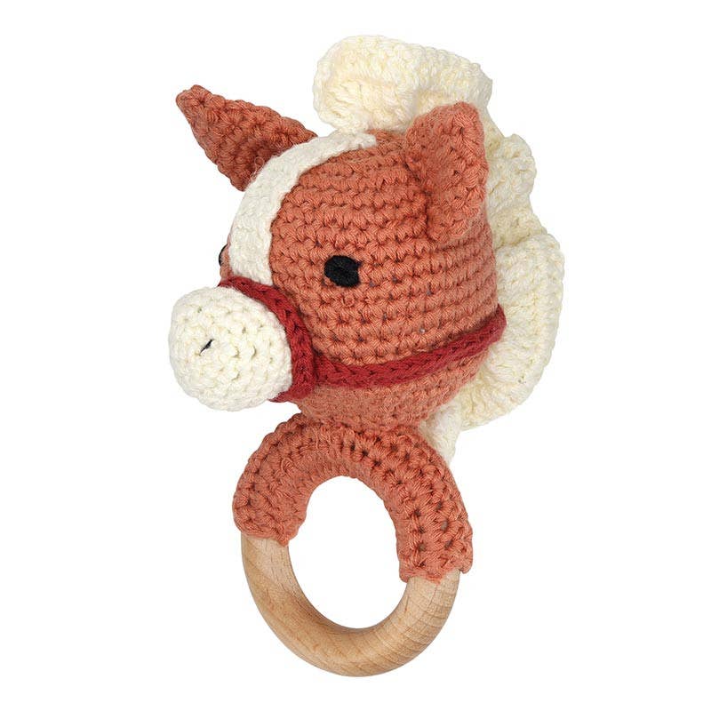 The Little Ranch Horse Knit Rattle