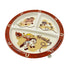 Western kids divided suction plate with cowgirl and horse design, three section melamine plate with silicone base for toddlers