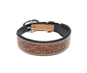 Trusted Amigo Hand-tooled Dog Collar