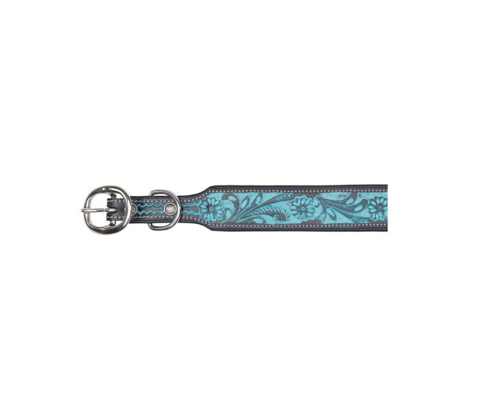 Durango Daisy Hand-tooled Dog Collar