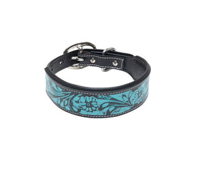 Durango Daisy Hand-tooled Dog Collar