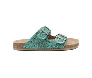 Verdent Ranges Hand-tooled Sandals