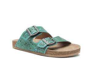 Verdent Ranges Hand-tooled Sandals