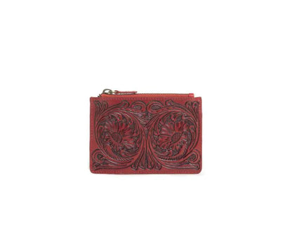 Bloom on the Range Credit Card Wallet in Scarlet