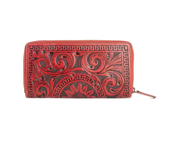 Sunset Valley Wallet in Crimson