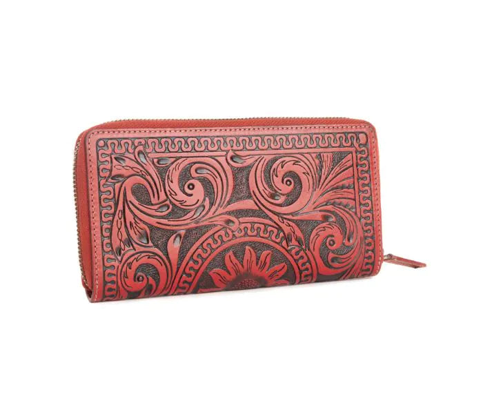 Sunset Valley Wallet in Crimson