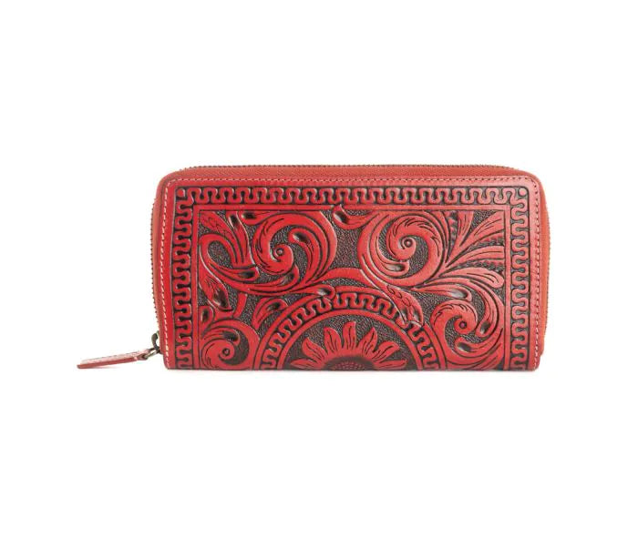 Sunset Valley Wallet in Crimson