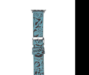 Fister Turquoise Leather Watch Band