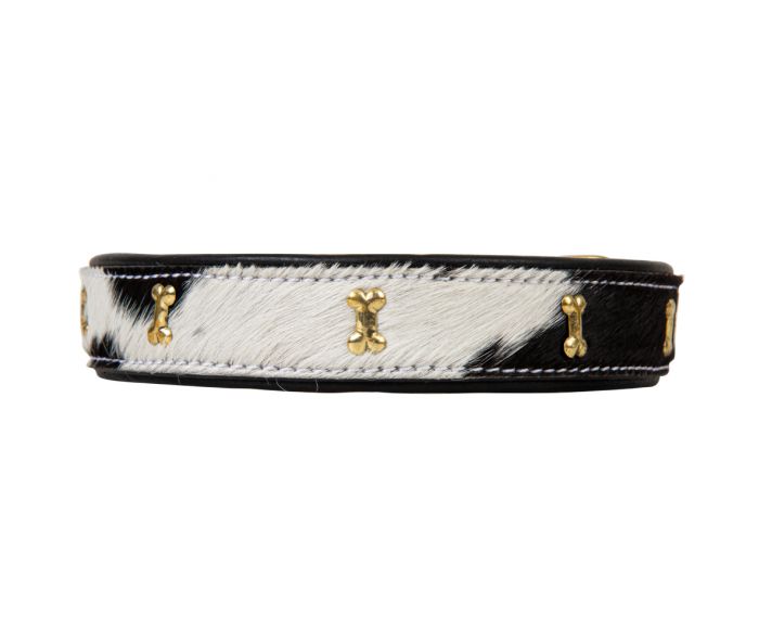 Monterey Hair-on Hide Dog Collar