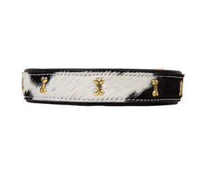 Monterey Hair-on Hide Dog Collar