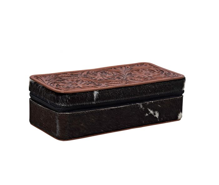 Tilly Bluff Rectangle Hair-on Hide Jewelry Box