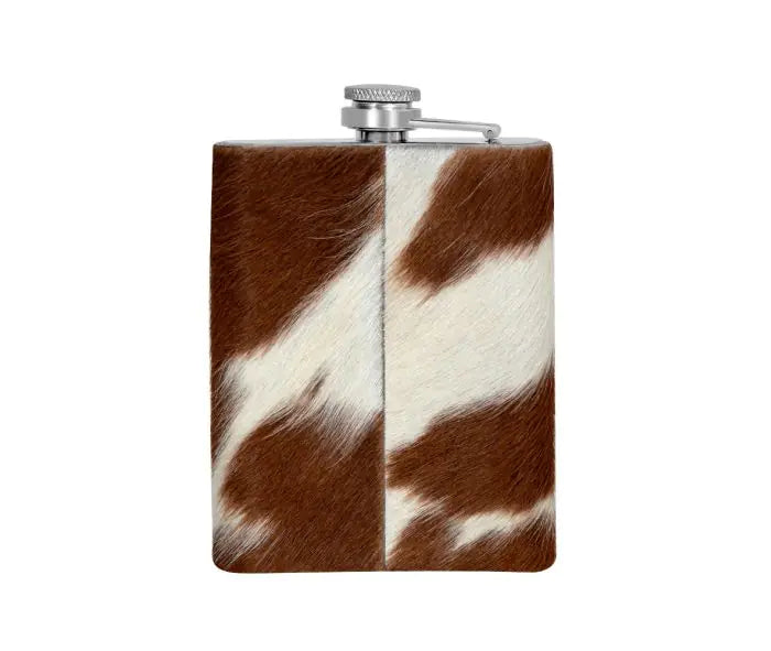 Mountain Trail Flask in Caramel Hair-on Hide