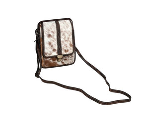 Santa Mesa Mini Leather & Hairon Bag in Light Hair-on Hide