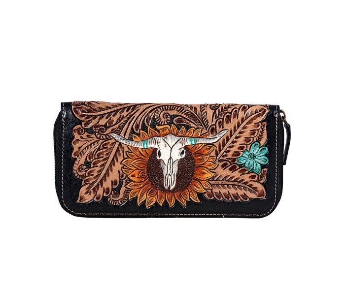 Spirit of the Herd Hand-Tooled Wallet