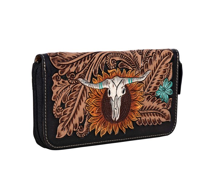 Spirit of the Herd Hand-Tooled Wallet