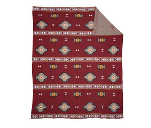 Paint Flower Meadow Throw in Red