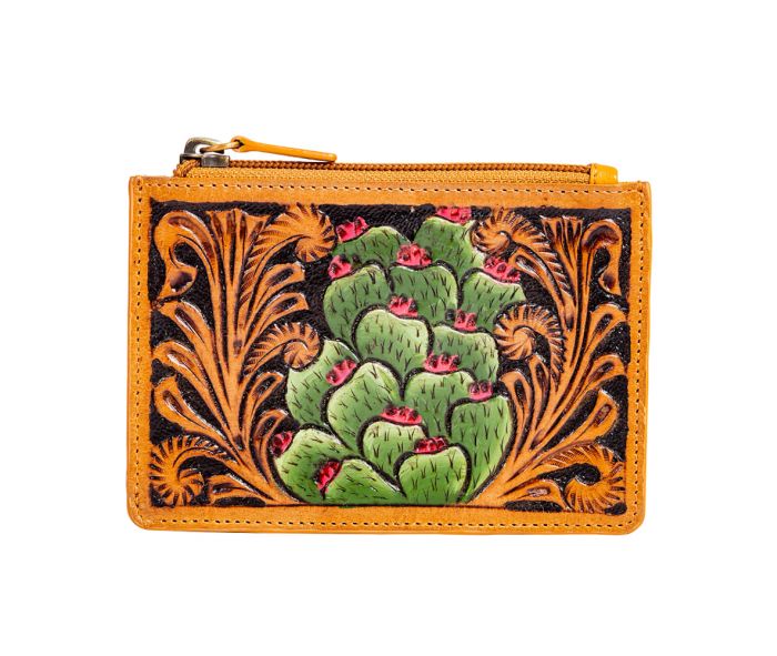 Spring Treasures Hand-tooled Credit Card Holder