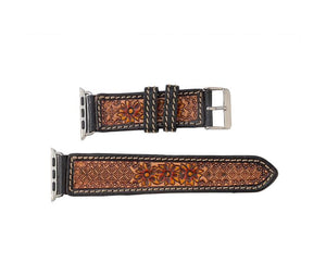 Tyler Springs Hand-tooled Leather Watchband