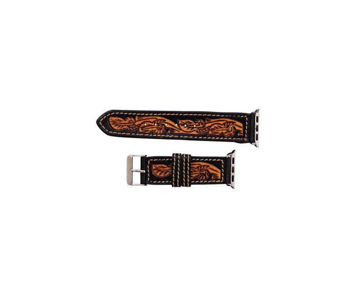 Eagle Mesa Hand-tooled Leather Watchband