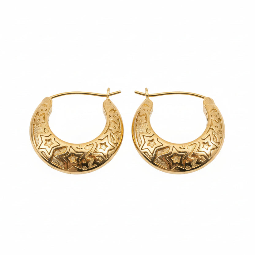 Gold hoop earrings