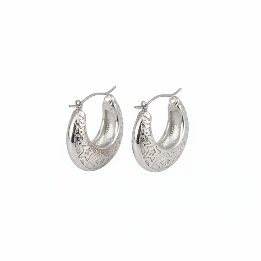 Silver hoop earrings