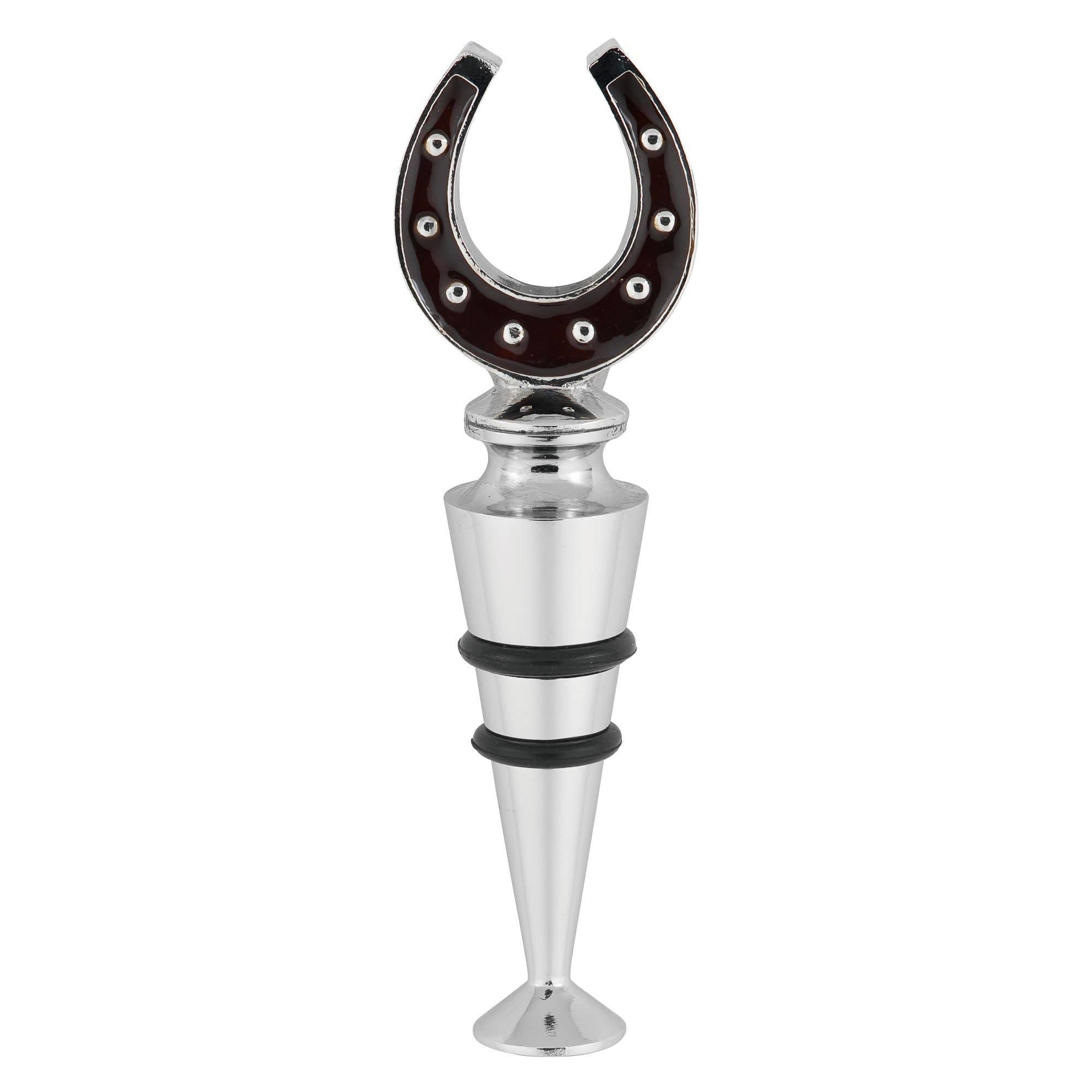 Horseshoe Zinc Alloy Wine Bottle Stopper, Painted