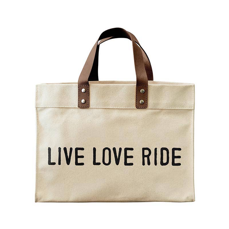 Live Love Ride Mini Canvas Tote